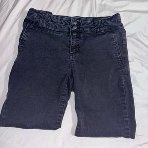 D.Jeans Black Button Fly Mid Rise Skinny Jeans Women’s Size 8